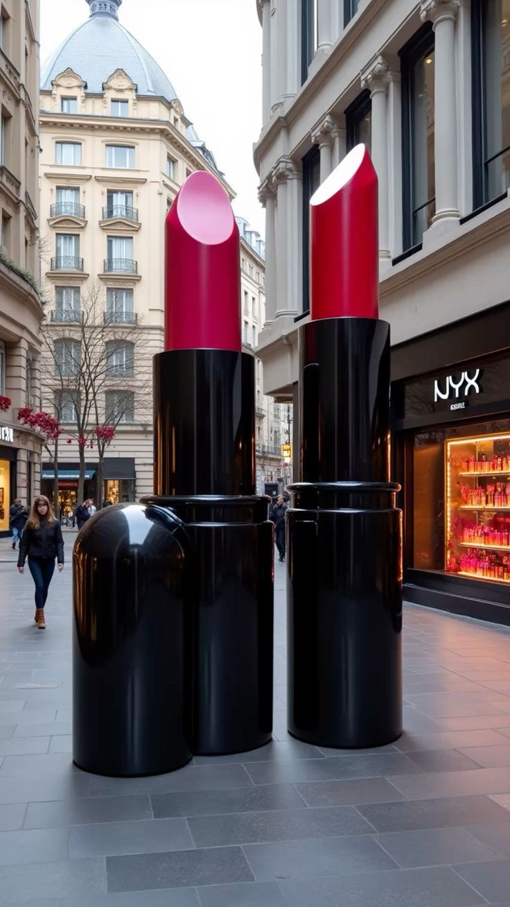 Street furniture branding in high-footfall urban area